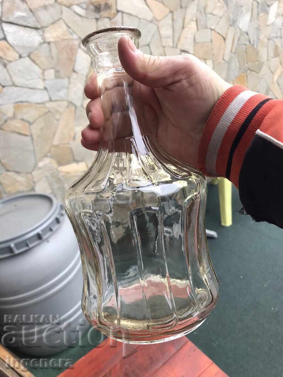 Auction Glass Damajana Bottle, Embossed, Thick-walled - 1.5 Liters Auction Glass Damajana Bottle, Embossed, Thick-walled - 1.5 Liters