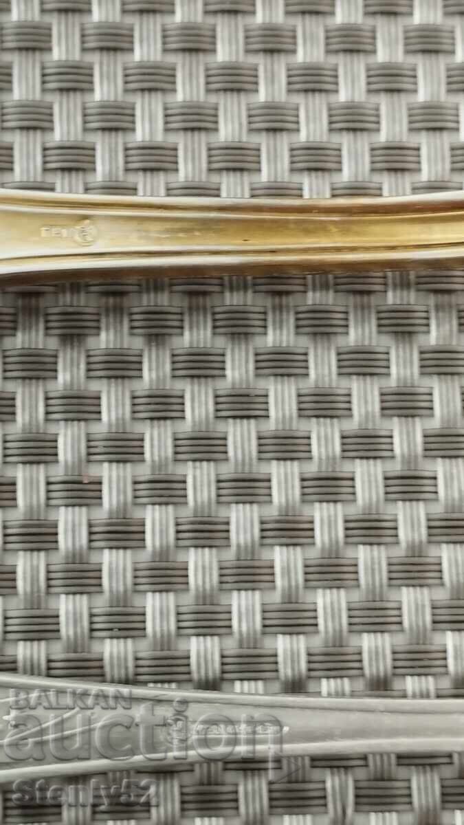 Auction Silver-plated, one with gold plating, melchior soup spoons Auction Silver-plated, one with gold plating, melchior soup spoons