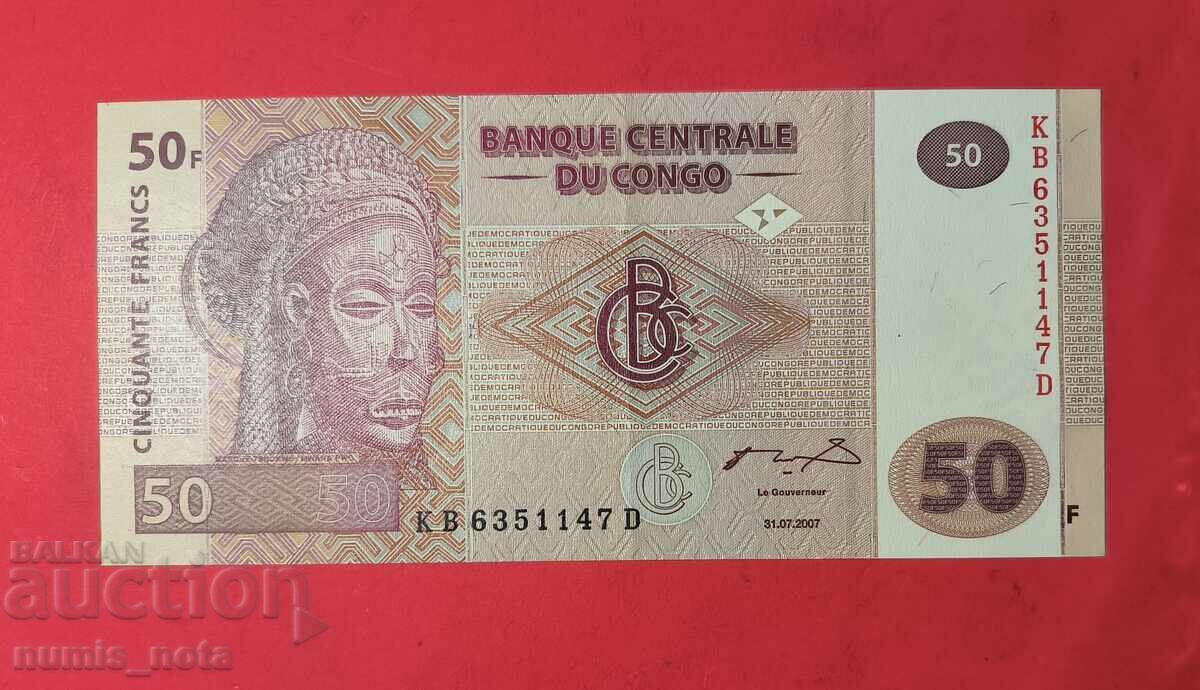 Κονγκό 50 φράγκα 2007 Κονγκό 50 φράγκα 2007