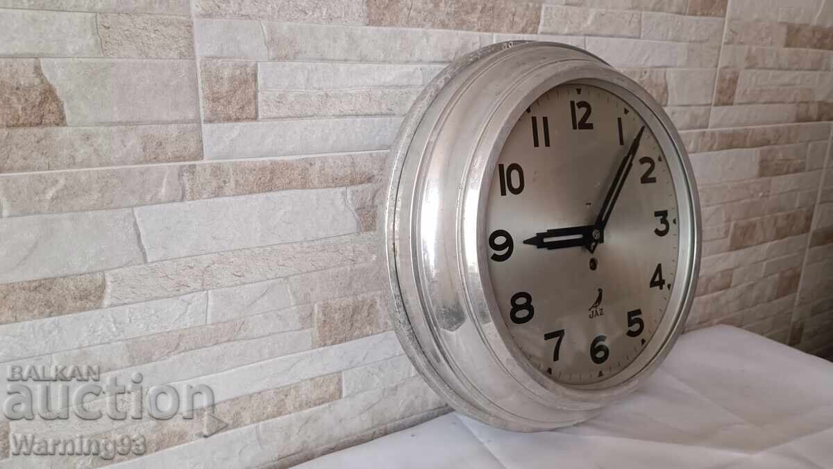 Auction Old French Industrial Clock - JAZ - Antique - 1950s Auction Old French Industrial Clock - JAZ - Antique - 1950s