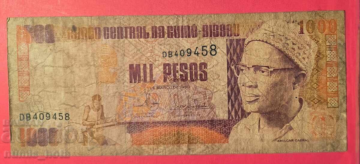 Guinea-Bissau 1000 Pesos 1990 Year Guinea-Bissau 1000 Pesos 1990 Year