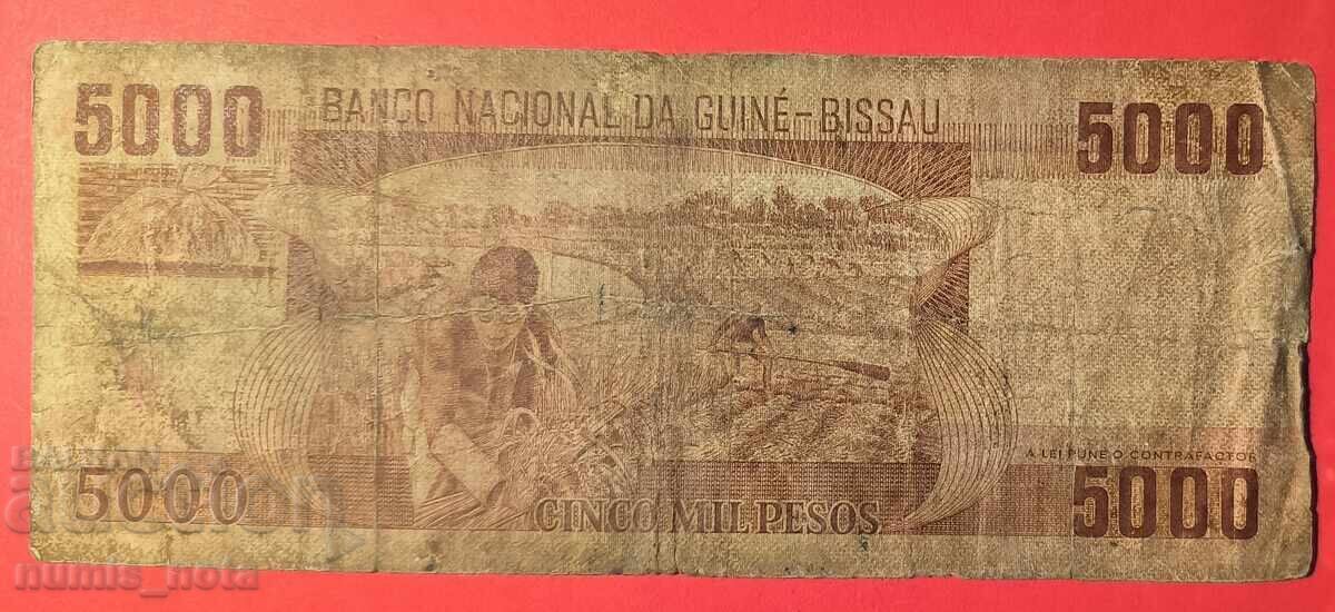 Guineea-Bissau 5000 pesos 1984 cu preț 12.00 BGN | € 6.14
