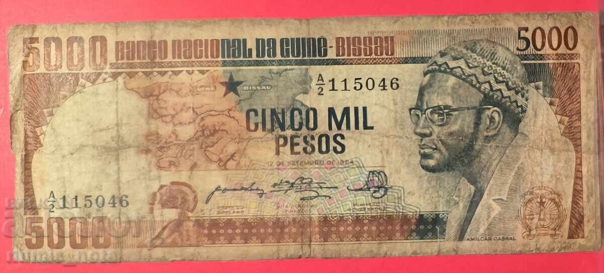 Guineea-Bissau 5000 pesos 1984