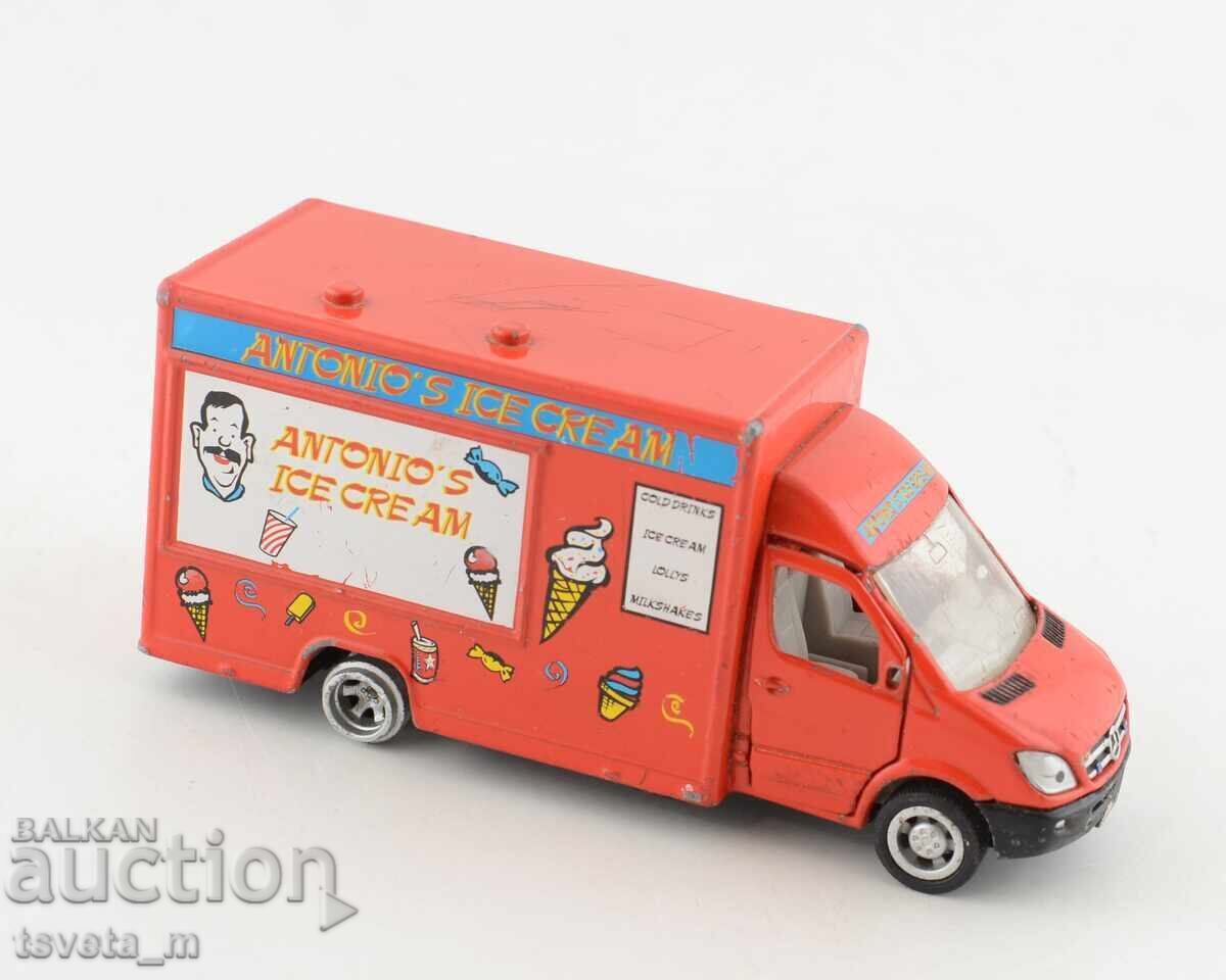 Metal TRUCK Mercedes Sprinter Ice Cream of Antonio SIKU with price 5.00 BGN | € 2.56 Metal TRUCK Mercedes Sprinter Ice Cream of Antonio SIKU with price 5.00 BGN | € 2.56