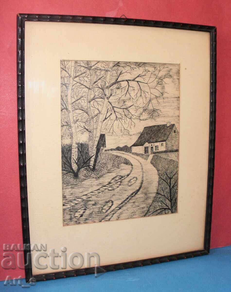 Dutch graphic with a typical landscape, framed with price 39.99 BGN | € 20.45 Dutch graphic with a typical landscape, framed with price 39.99 BGN | € 20.45