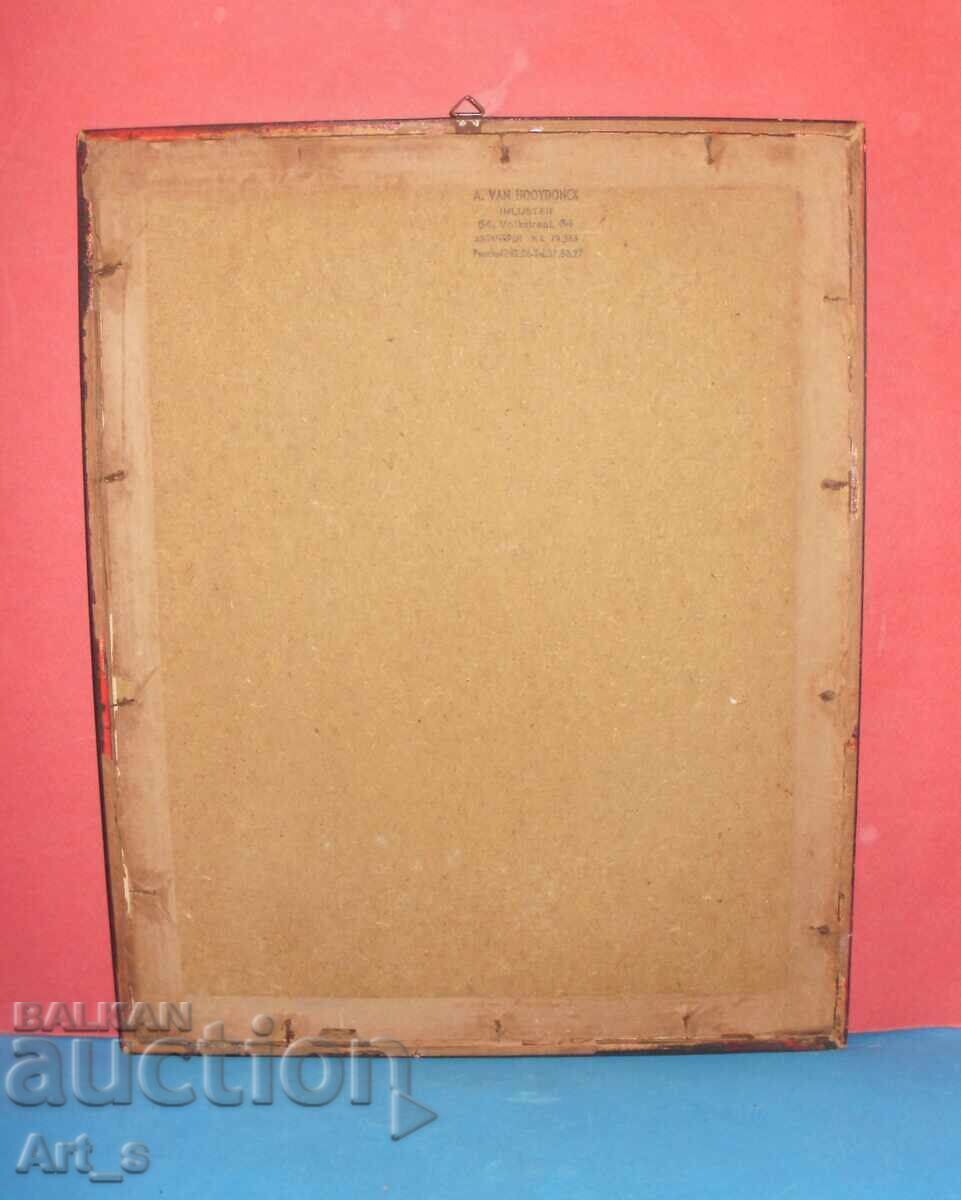 Dutch graphic with a typical landscape, framed - 7 Dutch graphic with a typical landscape, framed - 7