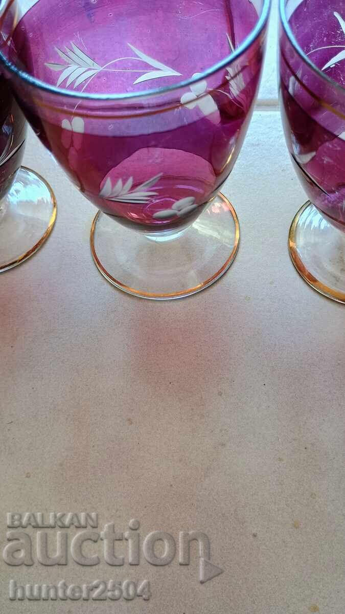 Wine glasses - 9/6 cm, colored glass with price 29.95 BGN | € 15.31