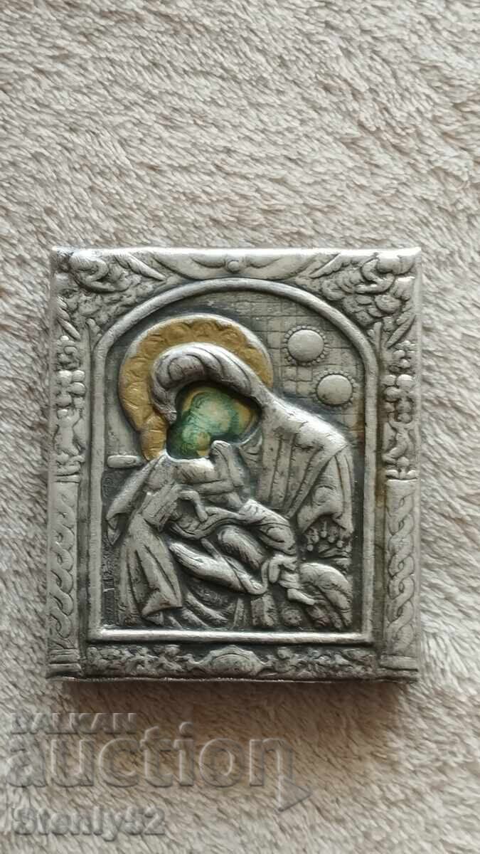 Delivery of Pocket icon, silver-plated frame. 6/7 cm