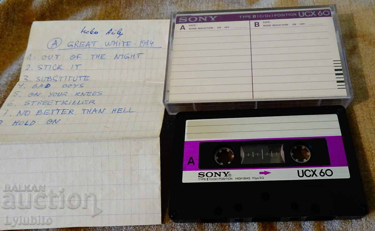 Sony audio cassette with Great White and Ricchi & Poveri with price 19.00 BGN | € 9.71 Sony audio cassette with Great White and Ricchi & Poveri with price 19.00 BGN | € 9.71
