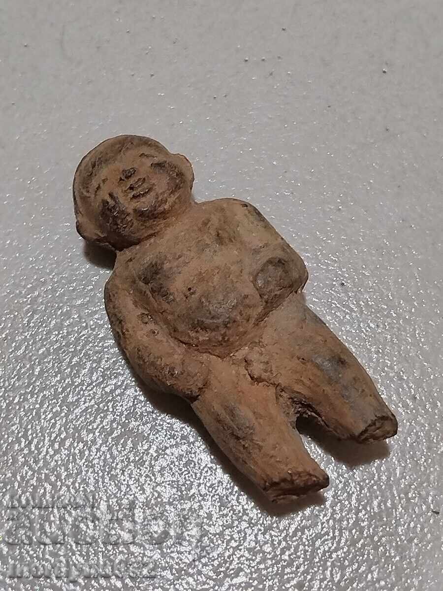Licitație Veche jucărie pentru copii, figurină din ceramică din lut Licitație Veche jucărie pentru copii, figurină din ceramică din lut