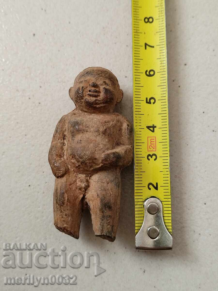 Veche jucărie pentru copii, figurină din ceramică din lut - 6 Veche jucărie pentru copii, figurină din ceramică din lut - 6
