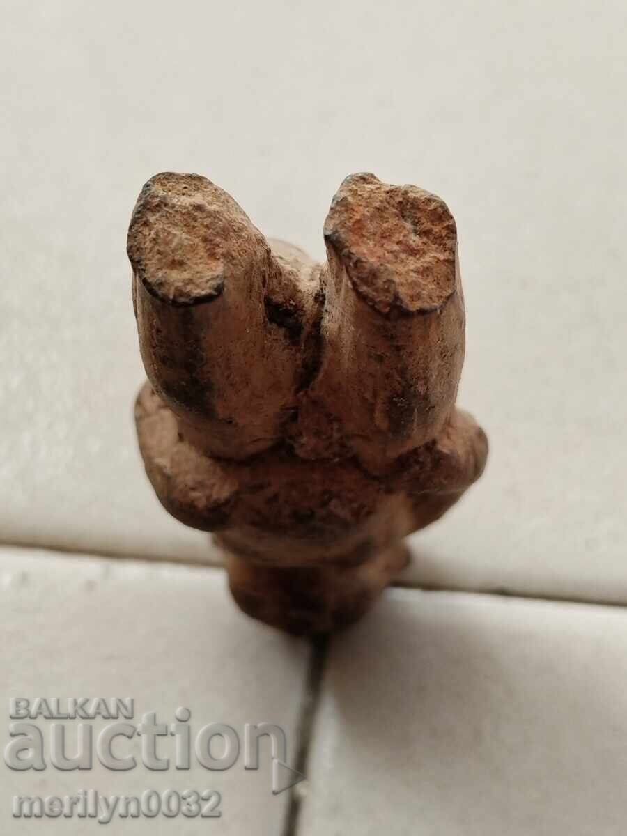 Veche jucărie pentru copii, figurină din ceramică din lut - 7 Veche jucărie pentru copii, figurină din ceramică din lut - 7