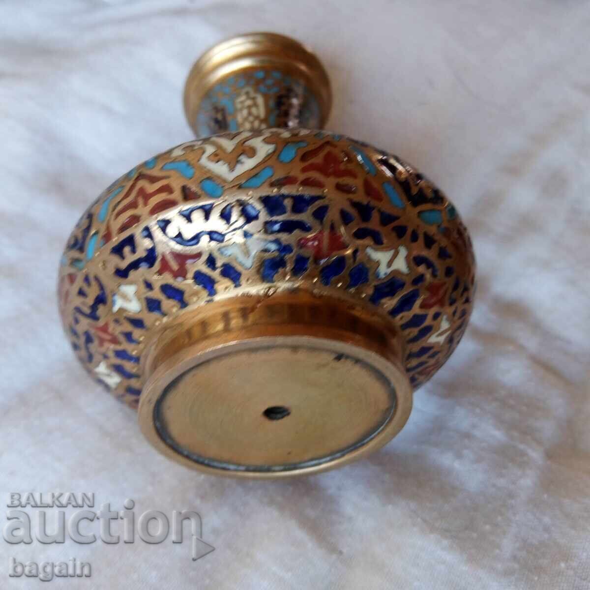 Auction  Limoges Vase. Bronze. Enamel