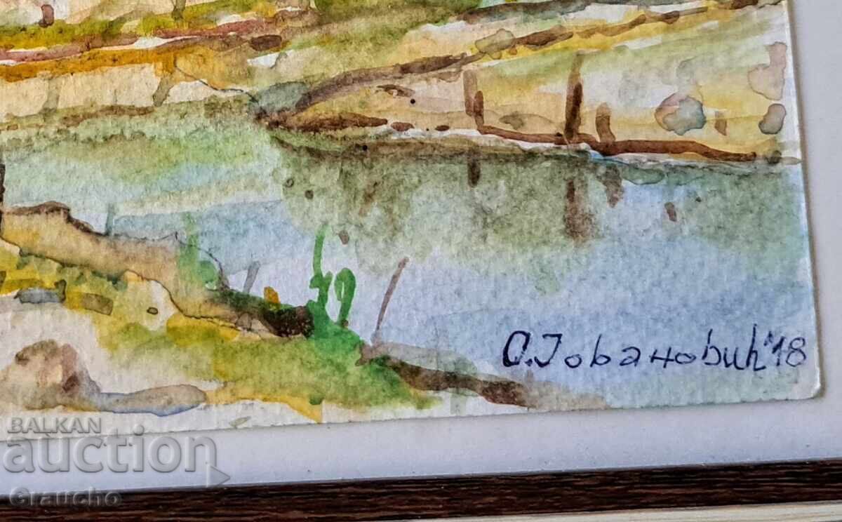 Small watercolor by a Serbian artist with price 20.00 BGN | € 10.23 Small watercolor by a Serbian artist with price 20.00 BGN | € 10.23