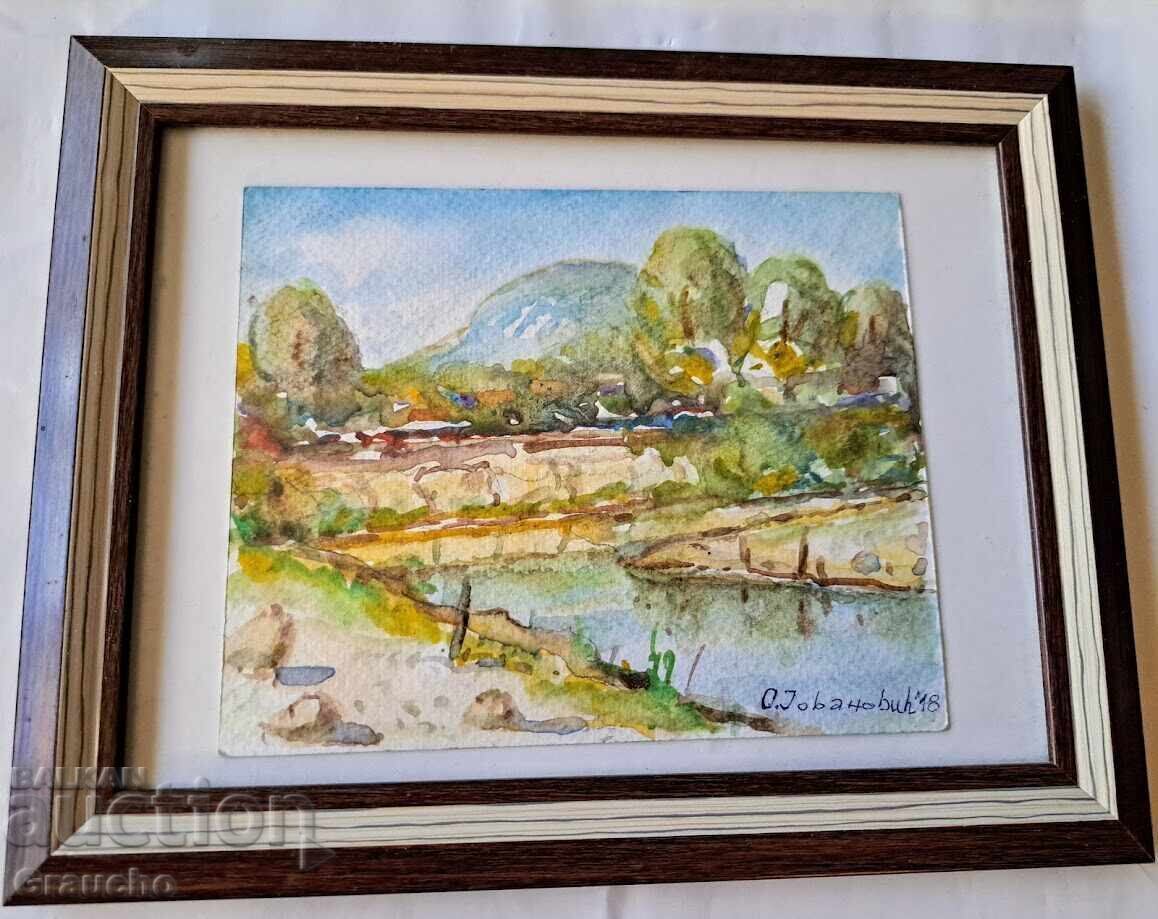 Small watercolor by a Serbian artist Small watercolor by a Serbian artist