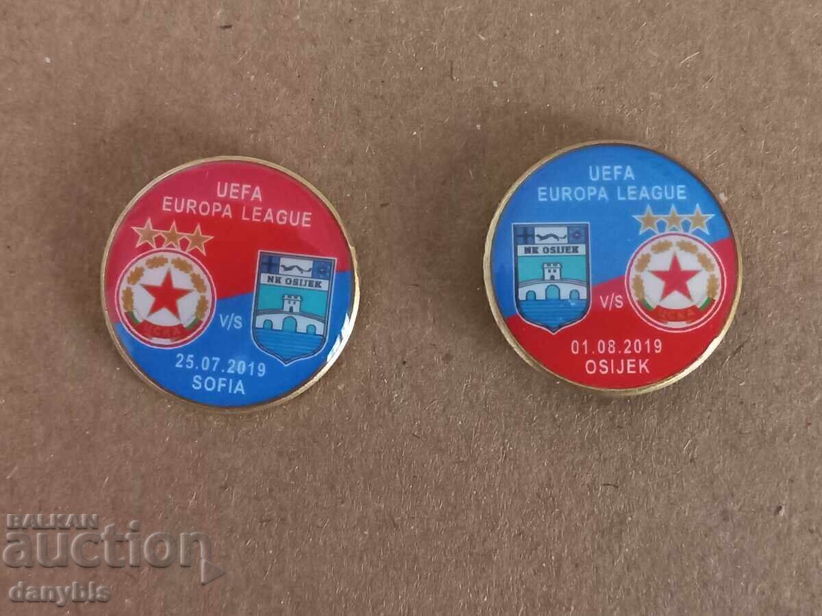 Football badges - CSKA - Osijek 2019 Football badges - CSKA - Osijek 2019