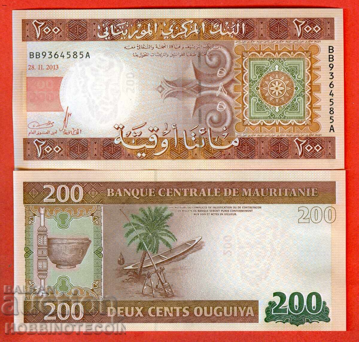 MAURITANIA Mauritania 200 Ouguiya issue 2013 UNC MAURITANIA Mauritania 200 Ouguiya issue 2013 UNC