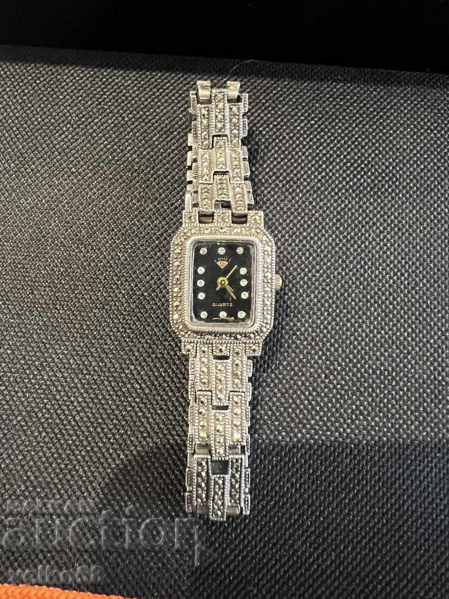 Silver watch jewelry female