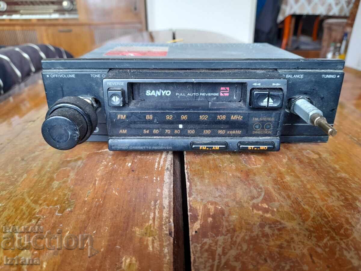 Old car radio, radio cassette player SANYO with price 32.00 BGN | € 16.36 Old car radio, radio cassette player SANYO with price 32.00 BGN | € 16.36