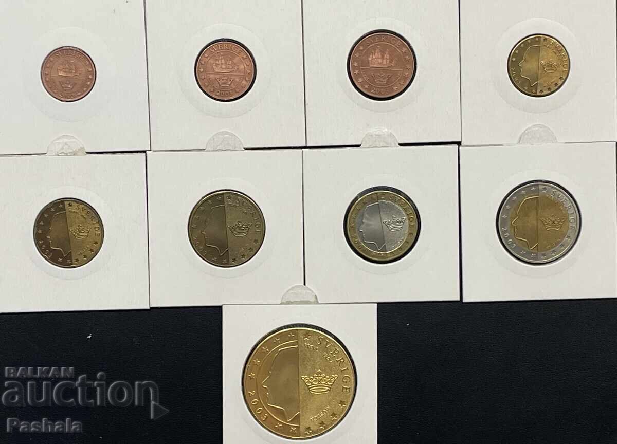 Швеция 1,2,5,10,20,50 цент 1,2,5 евро 2003 г. Проба. с цена 75.00 лв. | € 38.35 Швеция 1,2,5,10,20,50 цент 1,2,5 евро 2003 г. Проба. с цена 75.00 лв. | € 38.35