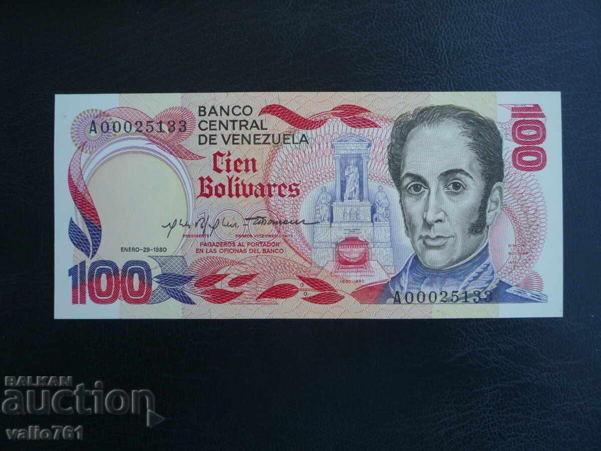 VENEZUELA 100 BOLIVARES 1980 NEW UNC JUBILEE VENEZUELA 100 BOLIVARES 1980 NEW UNC JUBILEE