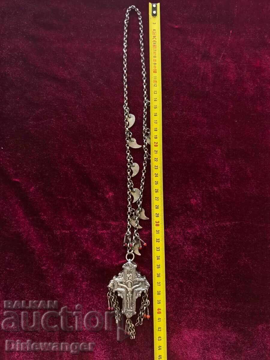 Auction Revival cross. Sachan. Thick, forged silver chain Auction Revival cross. Sachan. Thick, forged silver chain