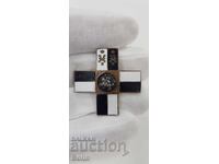 Много рядък руски царски знак Виленско Военно Училище Едуард