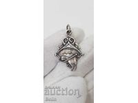 Много рядък руски царски сребърен жетон знак Одеса Р.О.П.Т.