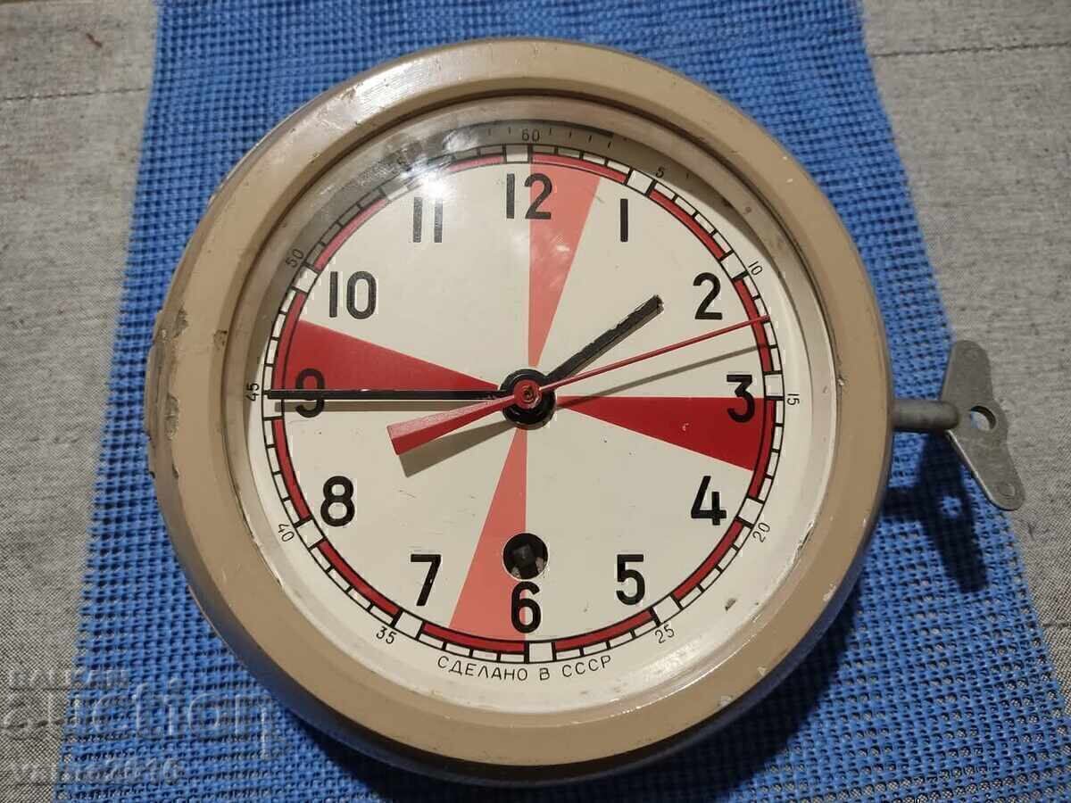 ⚓️ USSR Military Ship's Clock Radio Dial - 6 ⚓️ USSR Military Ship's Clock Radio Dial - 6