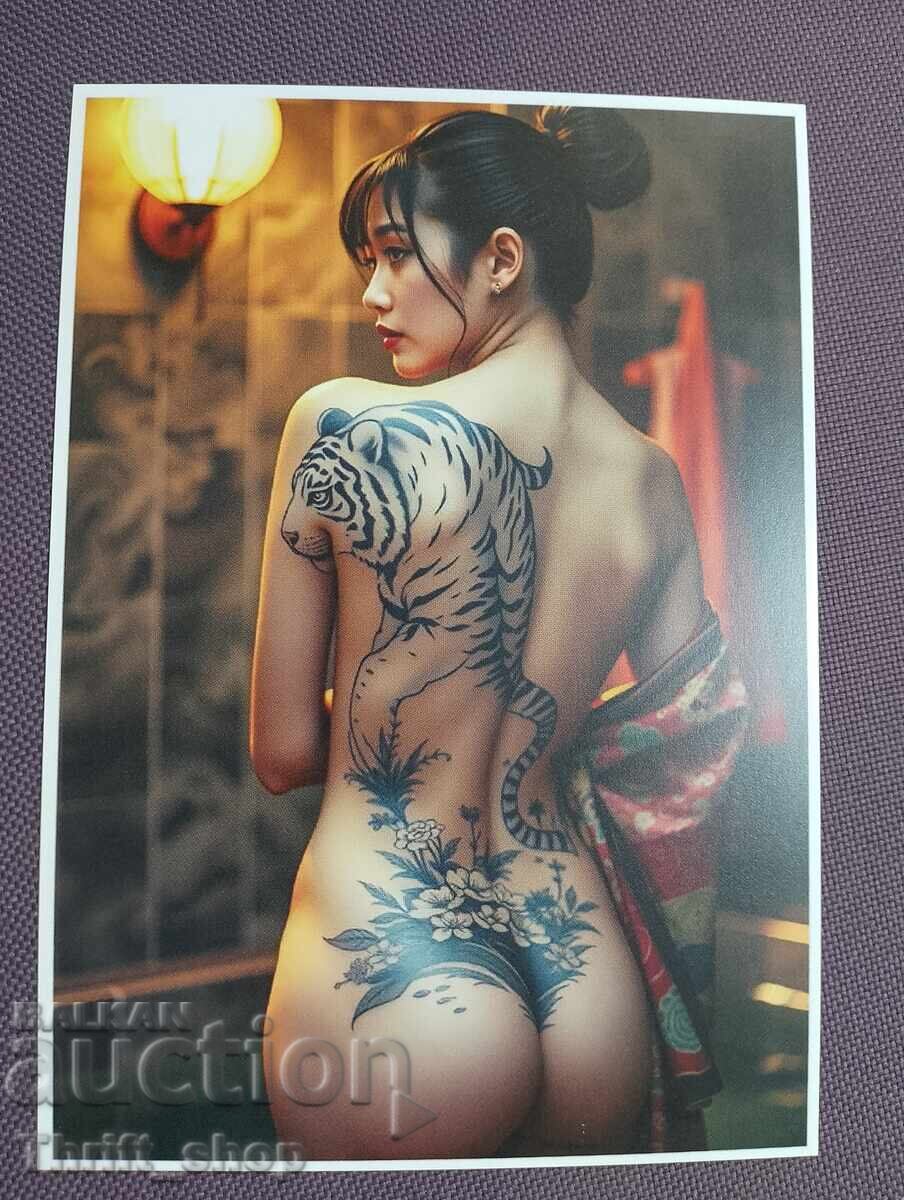 Carte poștală - fată sexy - Nouă