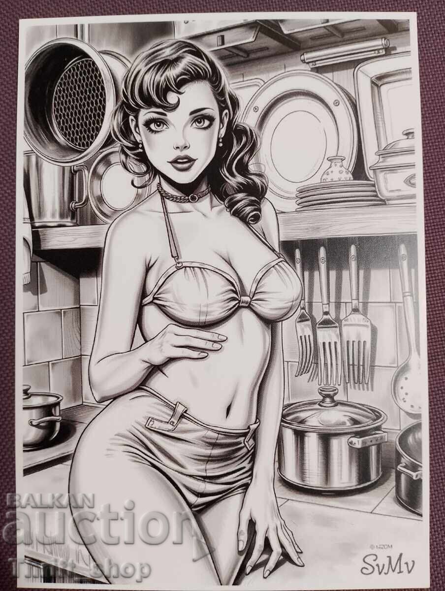 Γραμματόσημο - σέξι κορίτσι - Καινούργιο Γραμματόσημο - σέξι κορίτσι - Καινούργιο