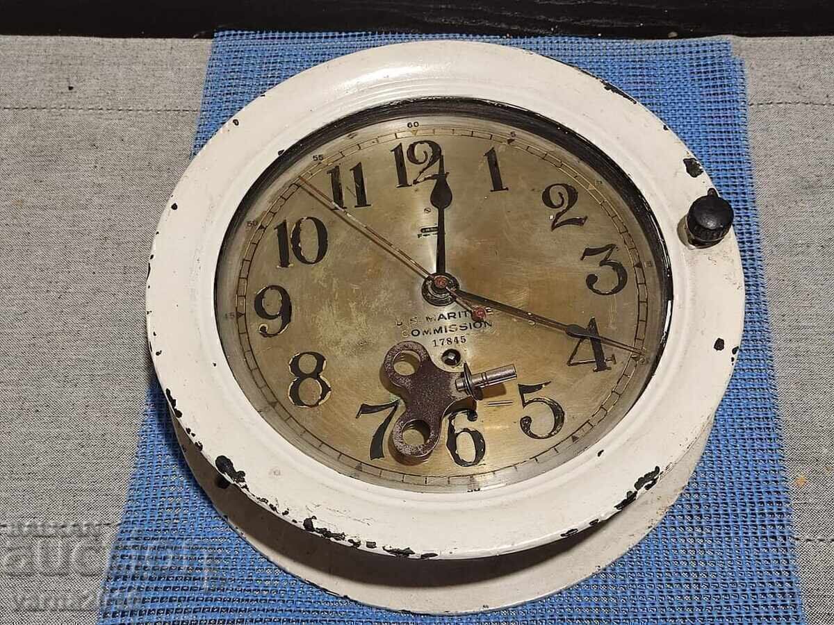 Rare US Ship's Clock / 1940s by Seth Thomas - 5 Rare US Ship's Clock / 1940s by Seth Thomas - 5