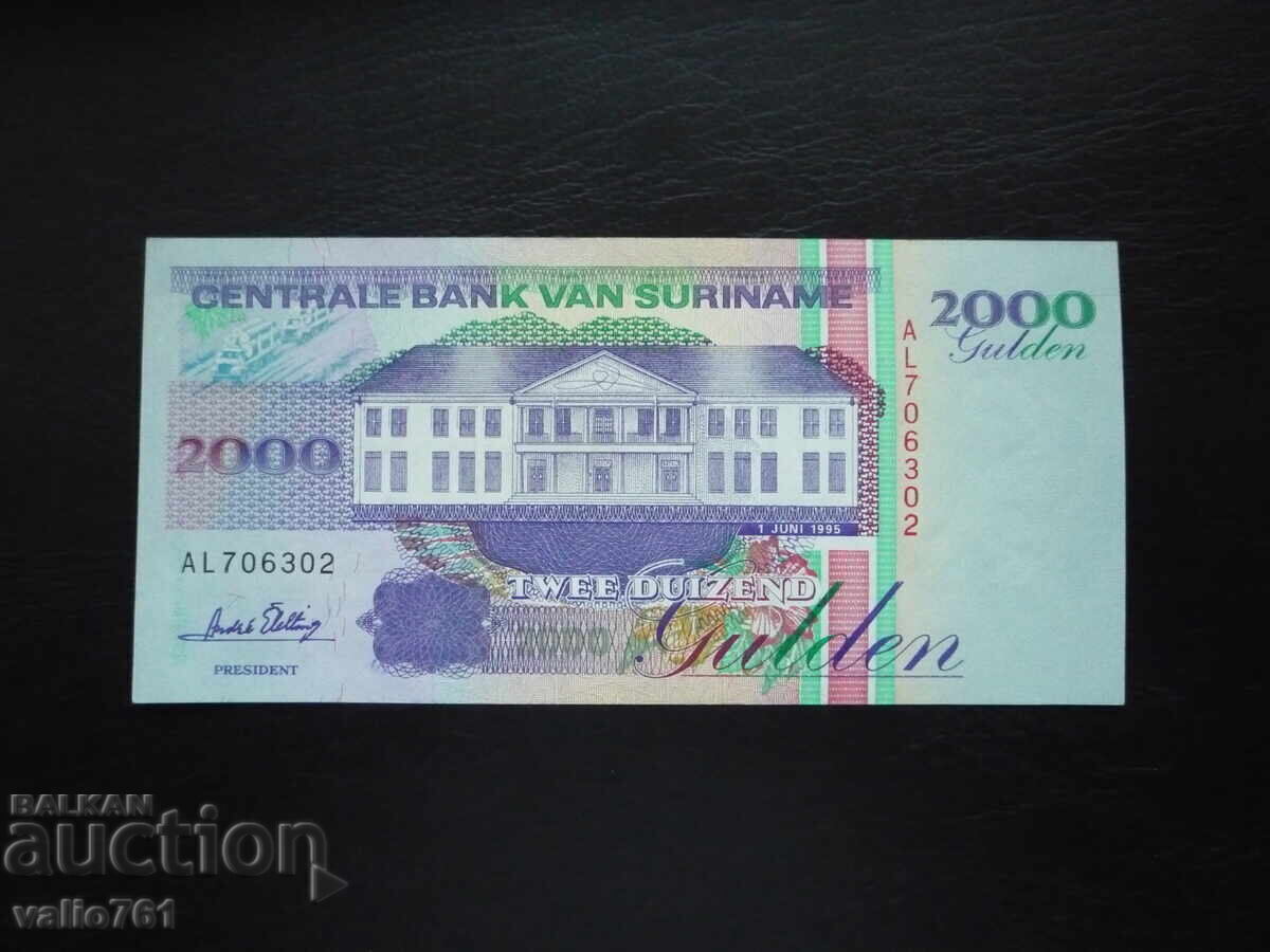 SURINAME 2000 2000 GUILDERS 1995 NEW UNC