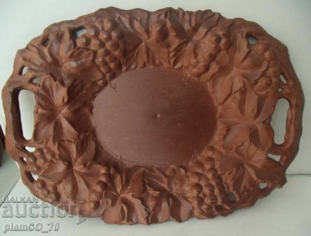 №*7951 Παλιό ρωσικό δίσκος - ανάγλυφα διακοσμητικά - 5