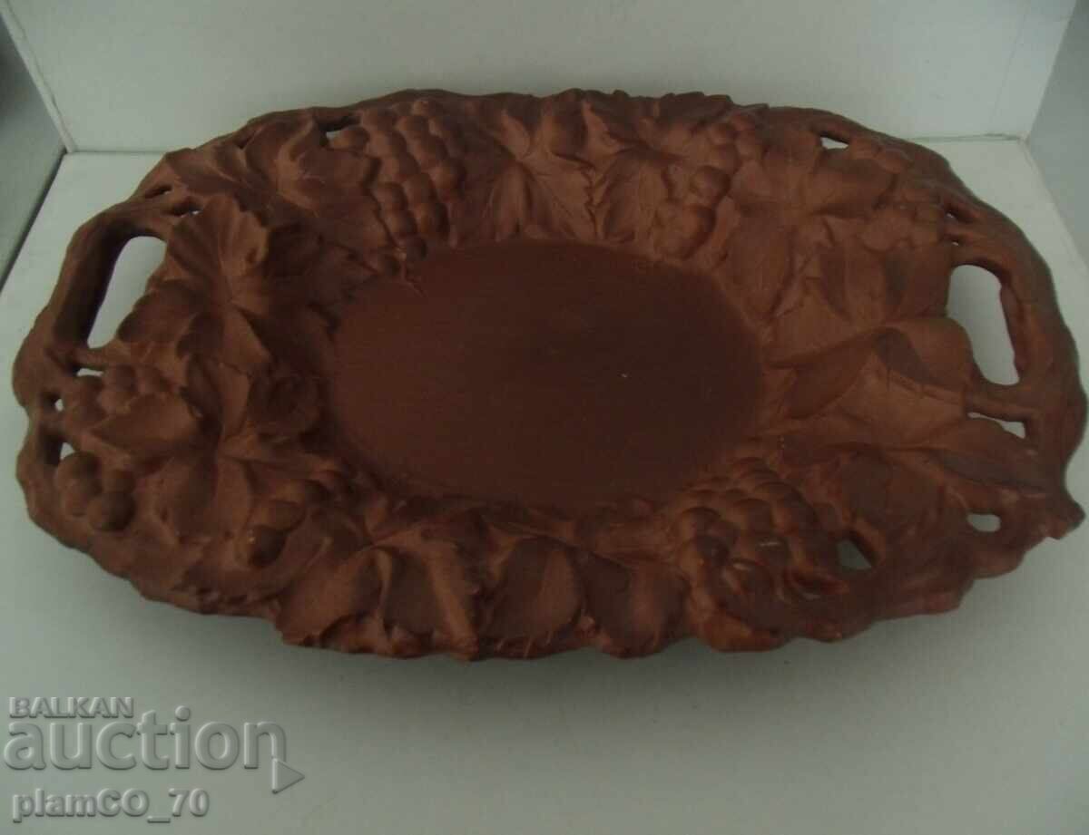 №*7951 Παλιό ρωσικό δίσκος - ανάγλυφα διακοσμητικά