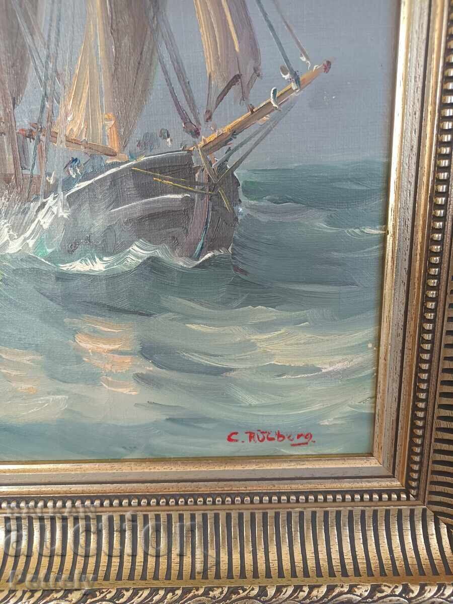 Аукцион Голяма маслена картина Аукцион Голяма маслена картина