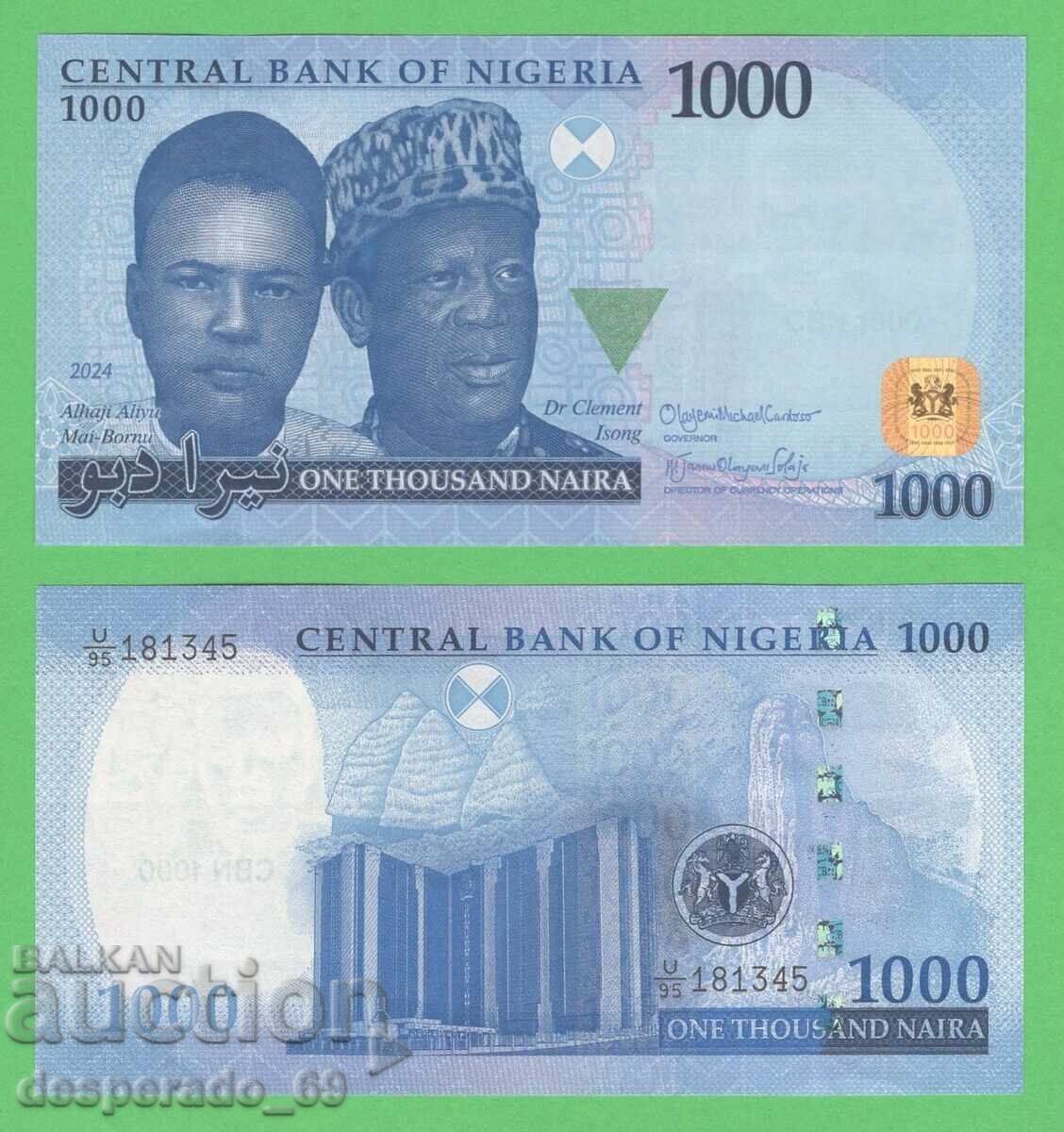(¯`'•.¸ NIGERIA 1000 naira 2024 UNC ¸.•'´¯)