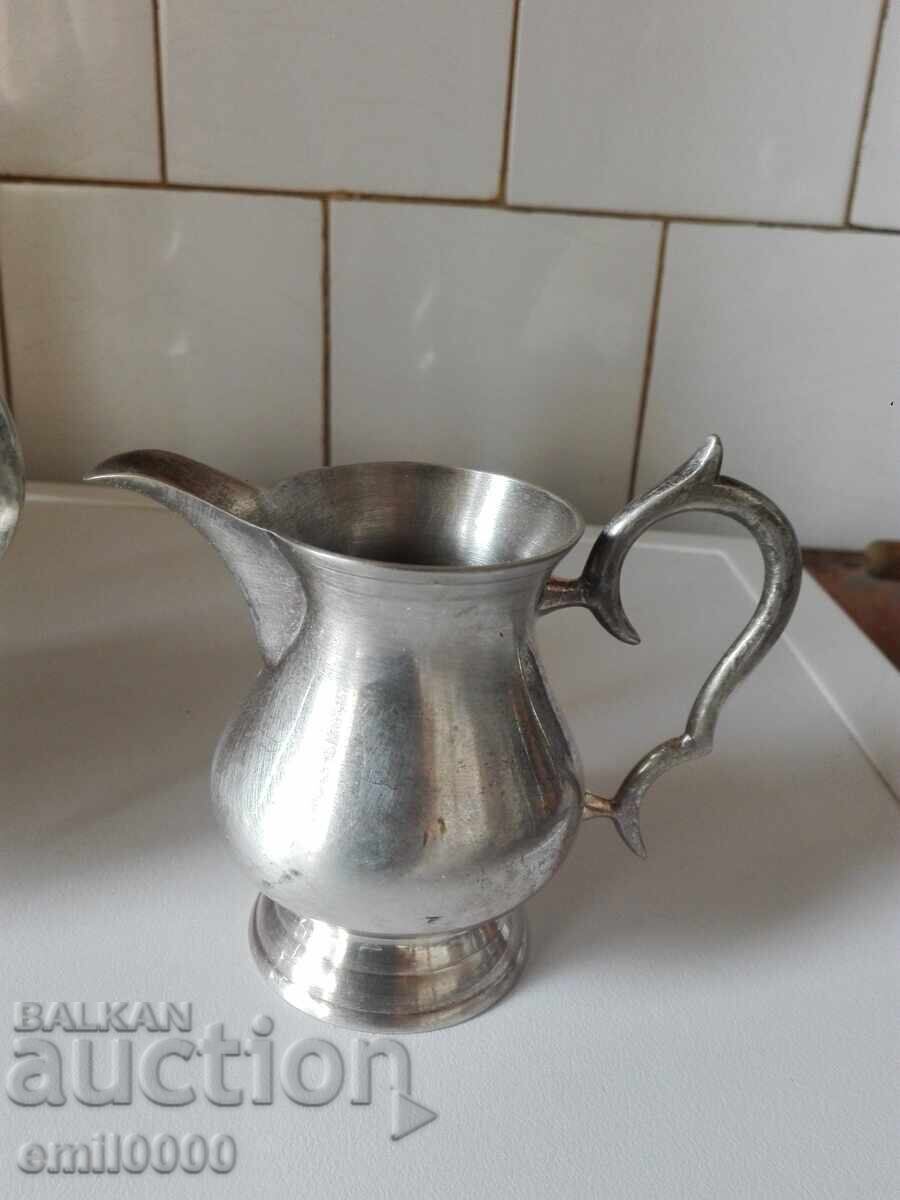 Auction  Colored metal tea set