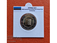 Εσθονία • 2 ευρώ • 500 χρόνια από το πρώτο έντυπο κείμενο • 2025