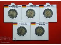 Germania • 2 euro-2024 • 175 ani de la const-ție • A, D, G, J, F