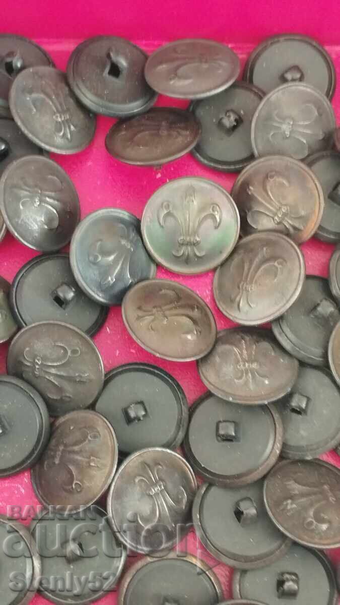 Licitație Lot 54 buc. nasturi oxidați metalici de uniformă