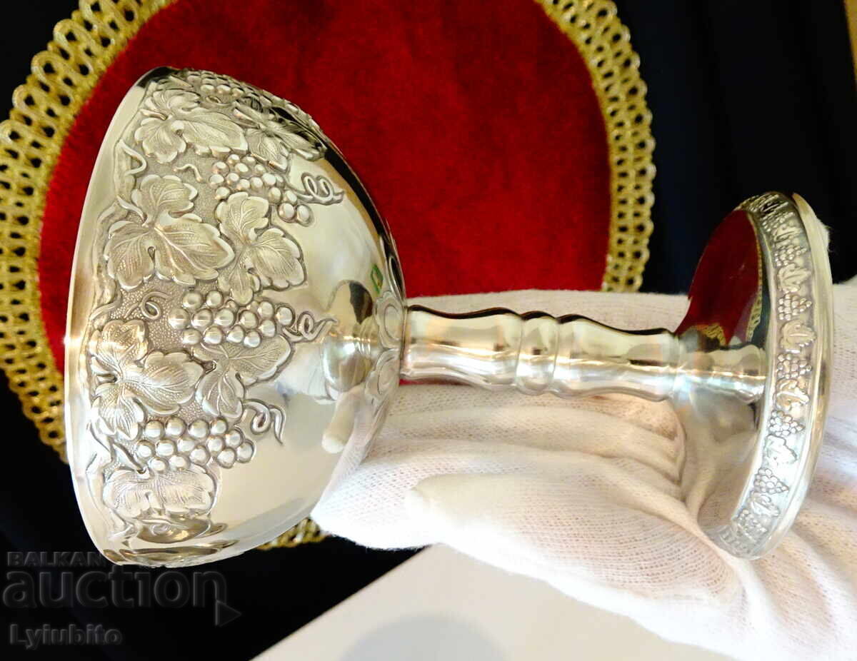 Silver-plated wine glasses, champagne glasses 2 pcs - 6