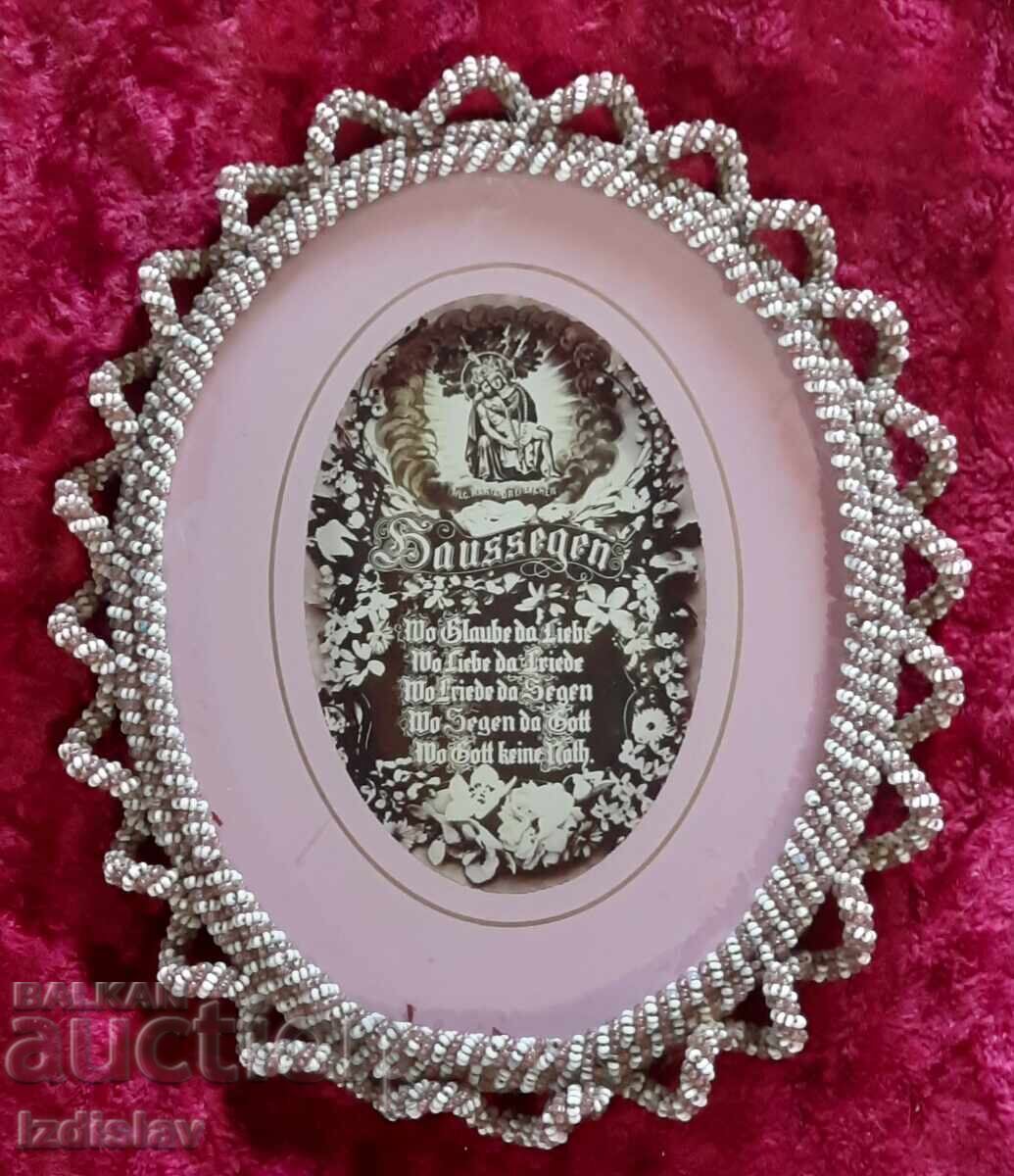 Delivery of Austrian religious frame with beads Delivery of Austrian religious frame with beads