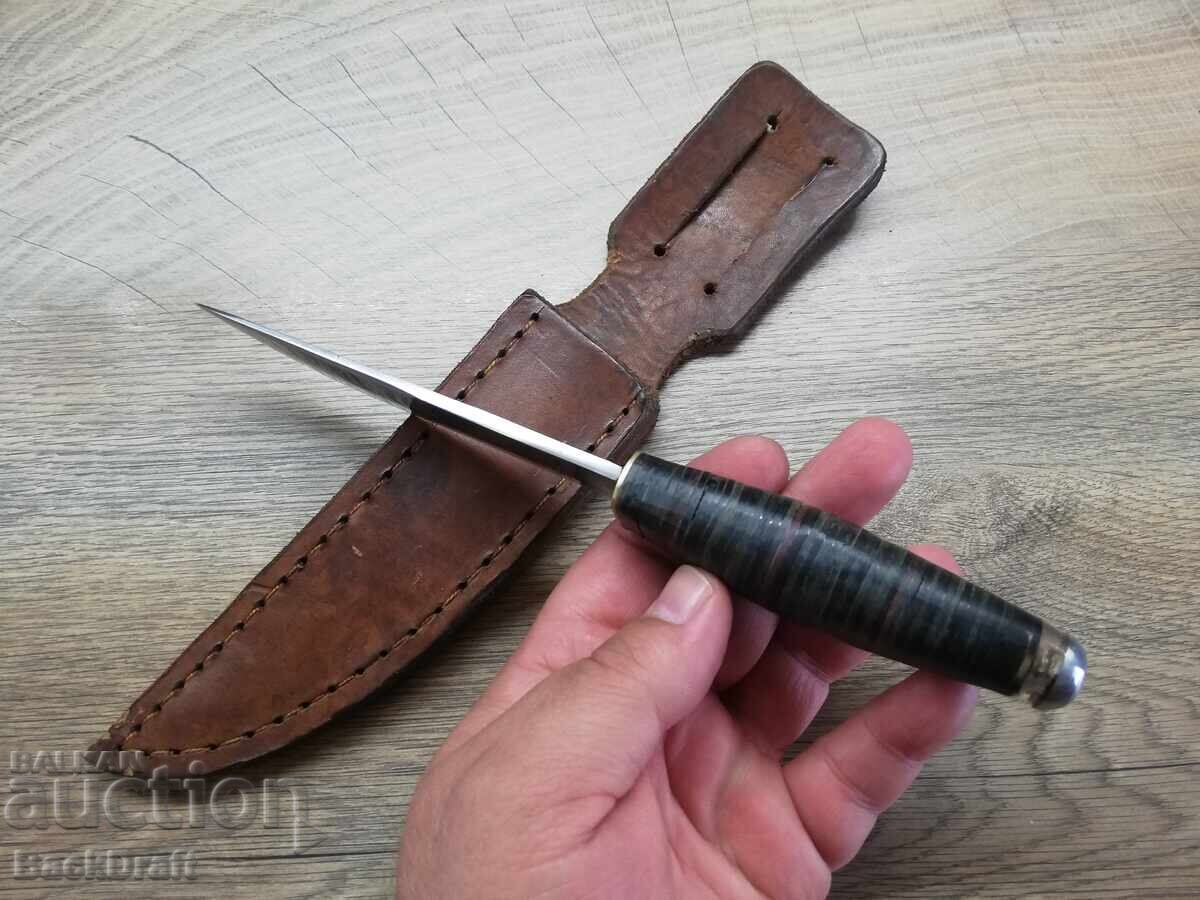 Auction  Star Social Tourist Hunting Knife, Sheath, Marked with a Sea Anchor