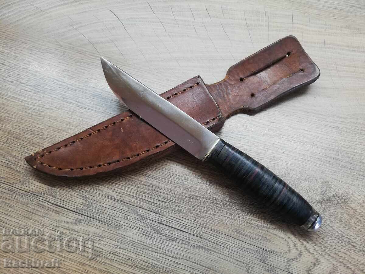 Star Social Tourist Hunting Knife, Sheath, Marked with a Sea Anchor - 5