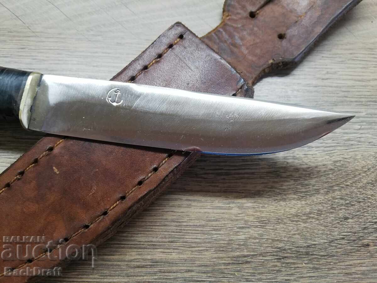 Star Social Tourist Hunting Knife, Sheath, Marked with a Sea Anchor - 6