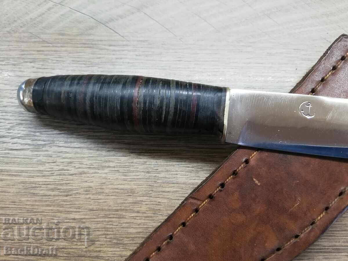 Star Social Tourist Hunting Knife, Sheath, Marked with a Sea Anchor - 7