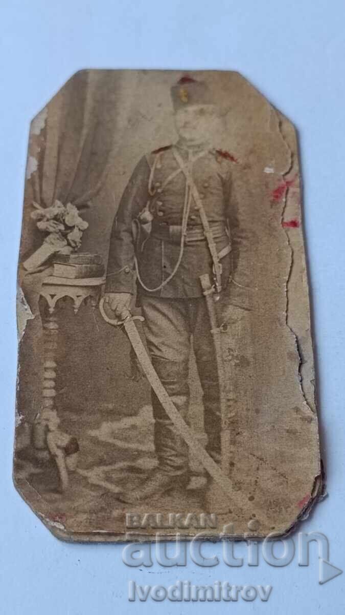 Photograph of an Officer in Parade Uniform, Cardboard
