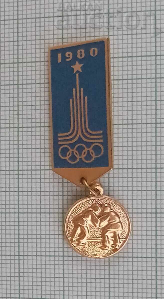 OLIMPIADA MOSCOVA 1980 JUDO URSS INSIGNĂ OLIMPIADA MOSCOVA 1980 JUDO URSS INSIGNĂ