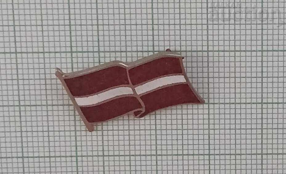 LATVIA NATIONAL FLAG ENAMEL BADGE with price 3.00 BGN | € 1.53